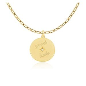 EF COLLECTION Jumbo Diamond Good Luck Necklace